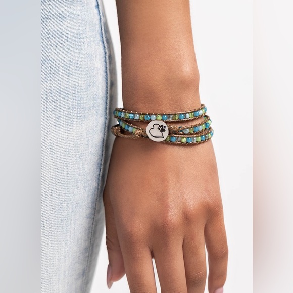 Paw print Bracelet - Multicolored beads - Picture 3 of 3